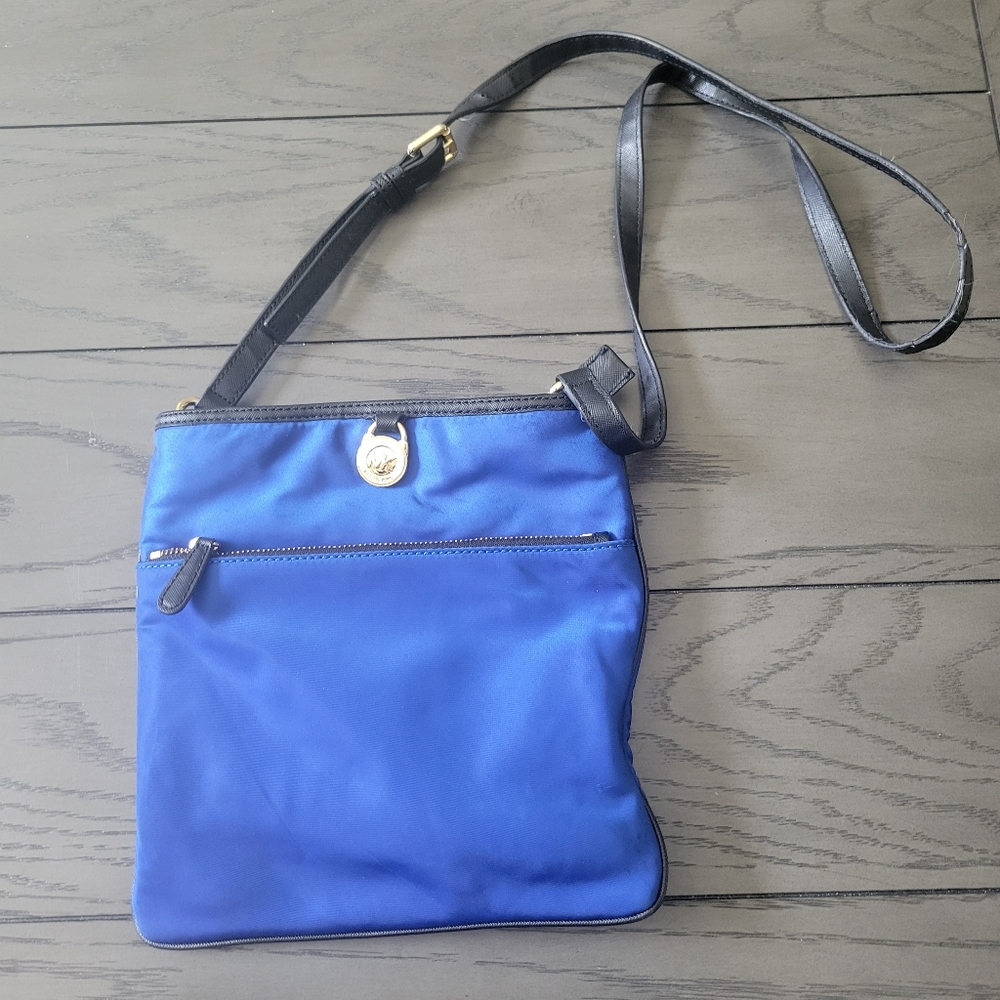 Michael Kors kempton crossbody purse bag electric blue